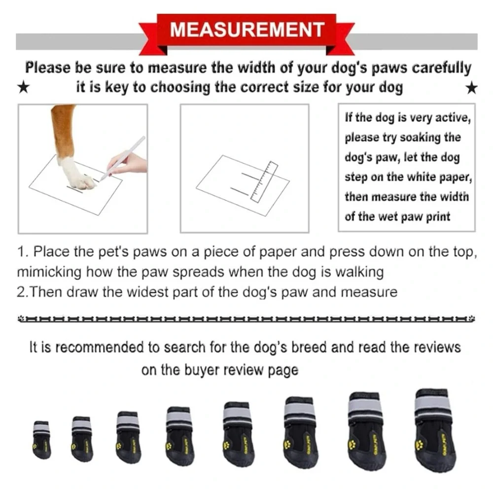 QUMY Dog Boots Waterproof Anti-Slip Reflective Shoes Purple Size 2 4-Pack + Free